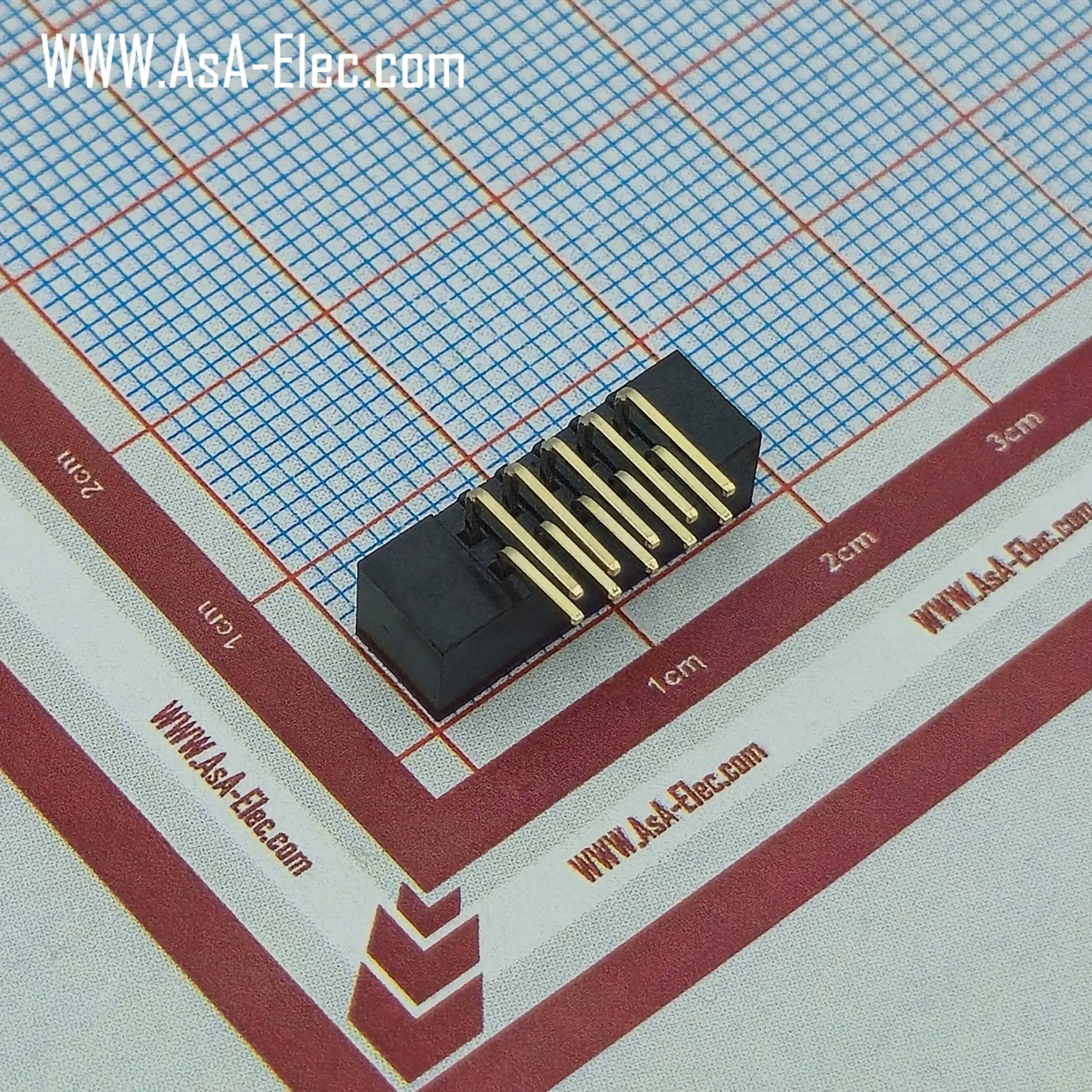 کانکتور باکس هدر 2.00 میلیمتر 10 پین نر رایت BOX